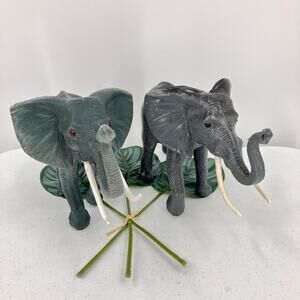 Vintage Imperial Hong Kong Made 1984 Elephant Trunk Up Plastic Vinyl Figure Toys